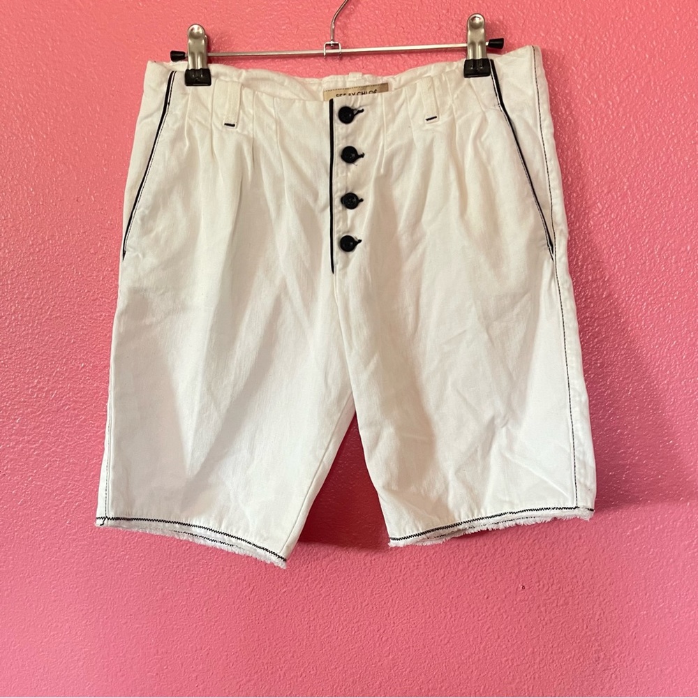 See by Chloe linen cotton white shorts size 2